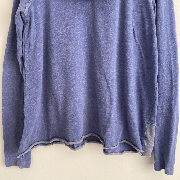 Free People FP Beach Cocoon Cowl Neck Pullover Purple Cotton Long Sleeve Top M/L - Picture 6 of 11
